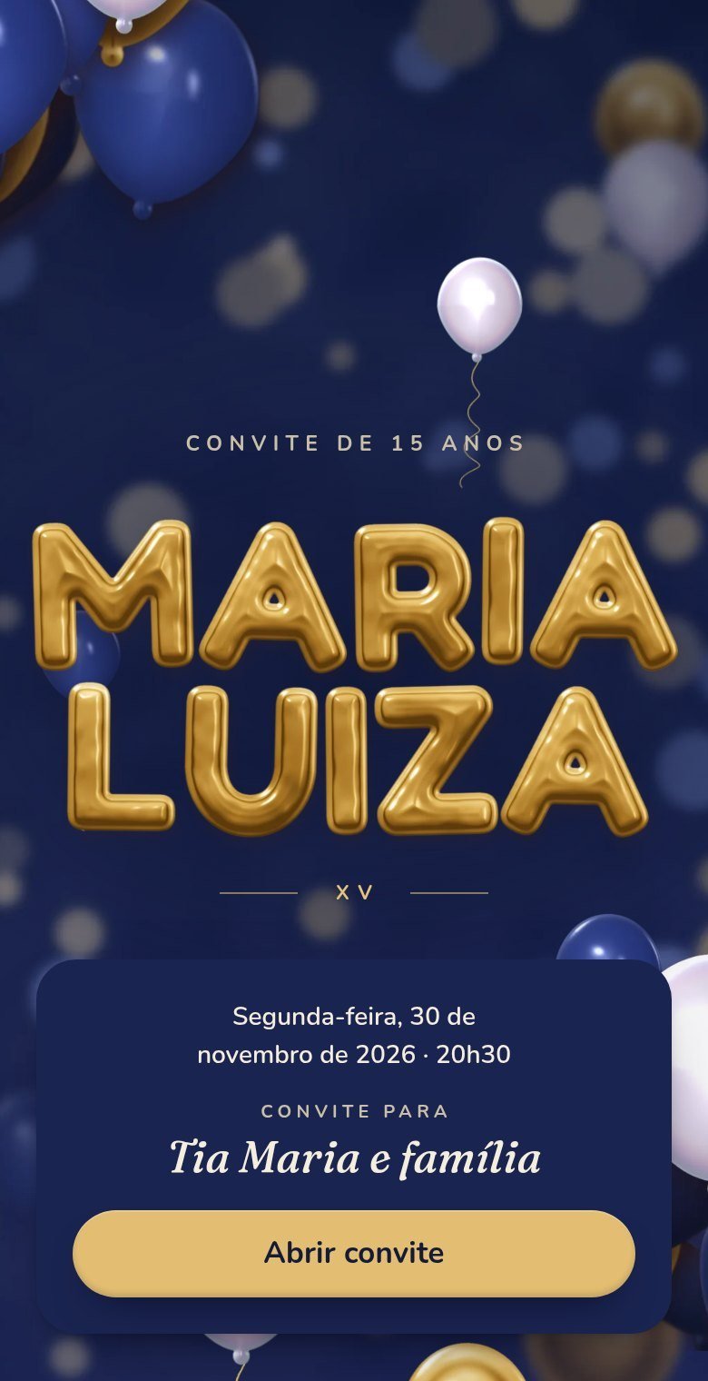 Capa do tema Balão na versão Noite de festa