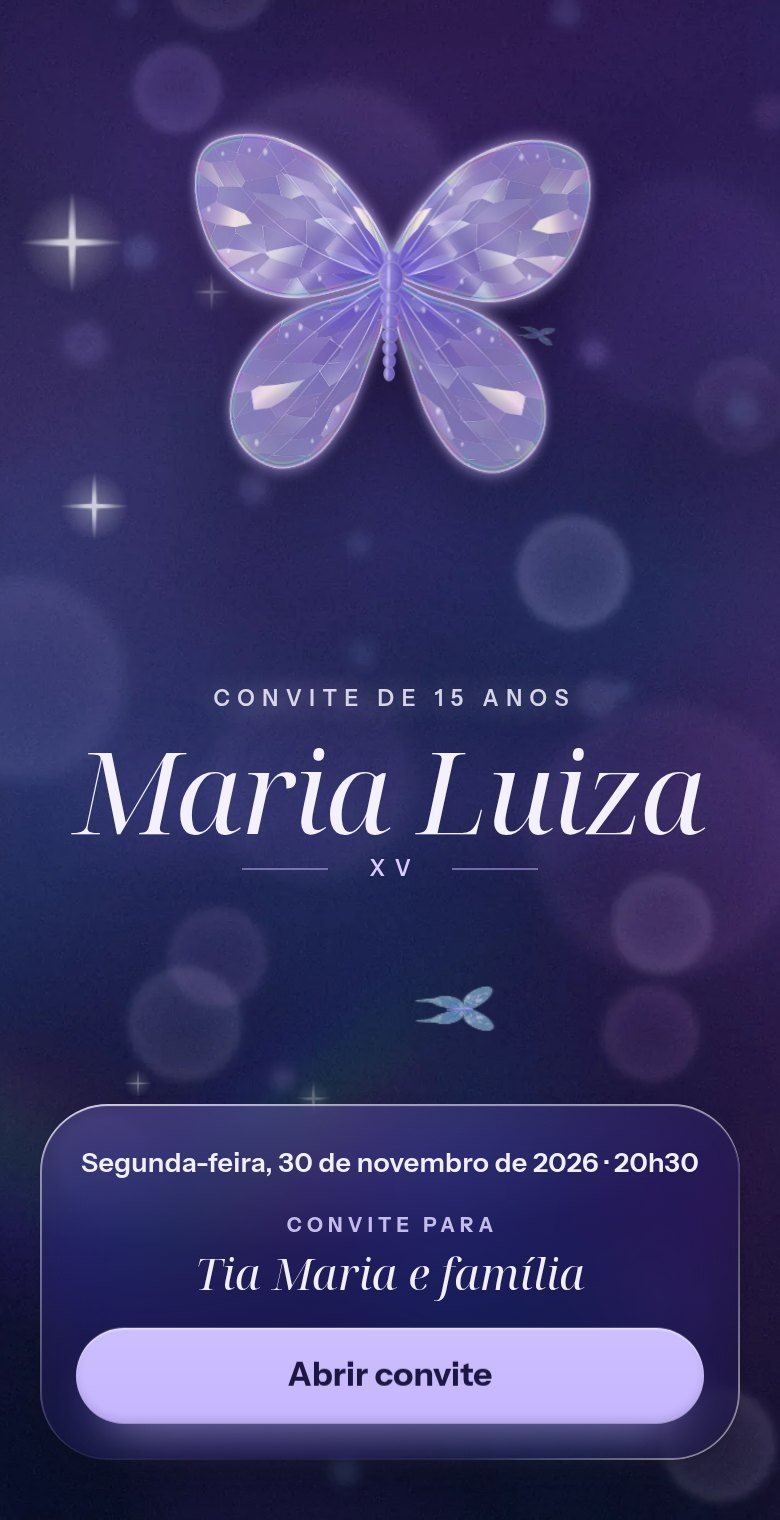 Capa do tema Borboletas de Cristal na versão Noite de cristal