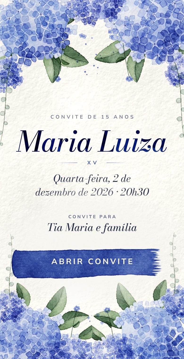 Capa do tema Hortênsias Azuis