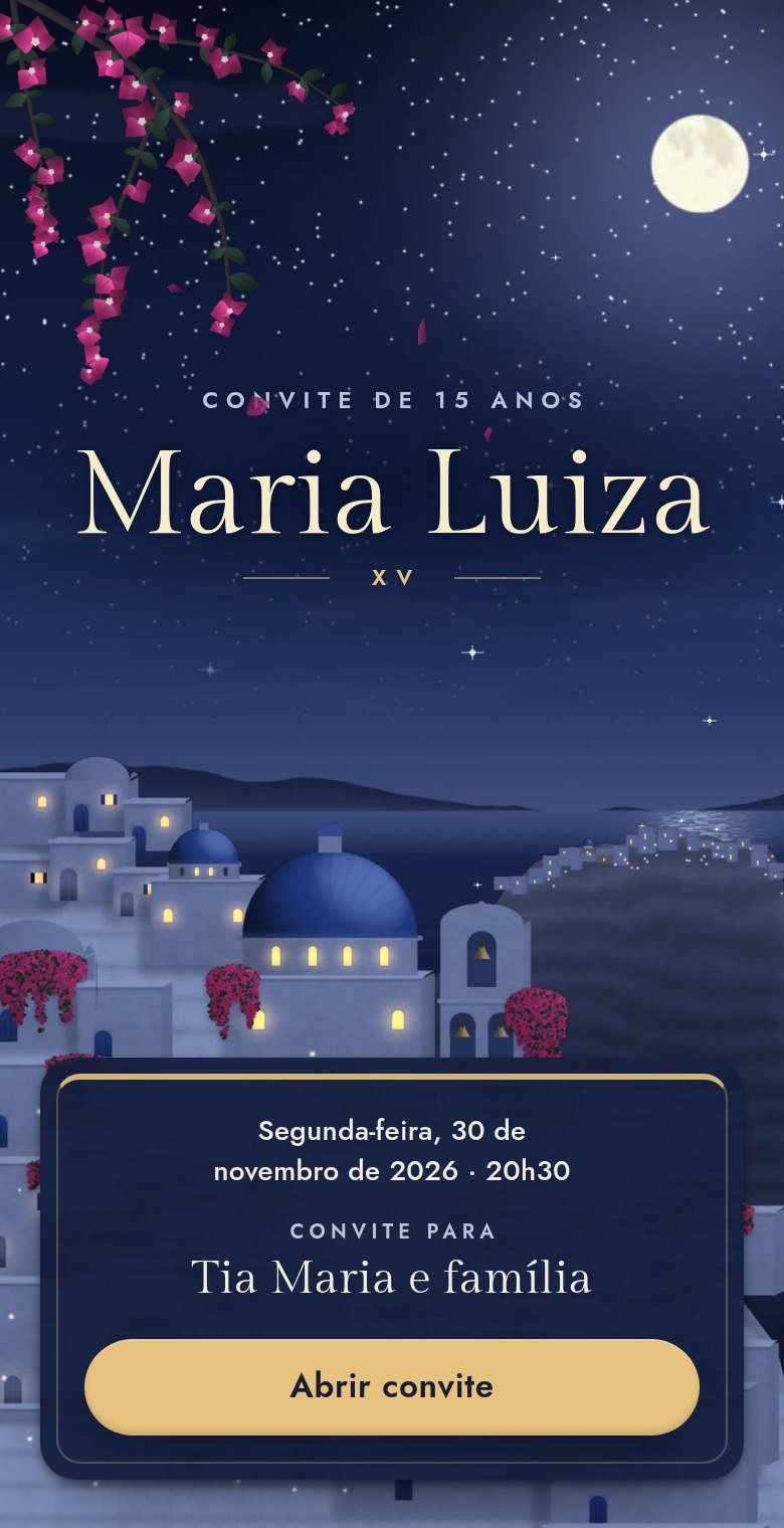 Capa do tema Ilha Grega na versão Noite em Oia