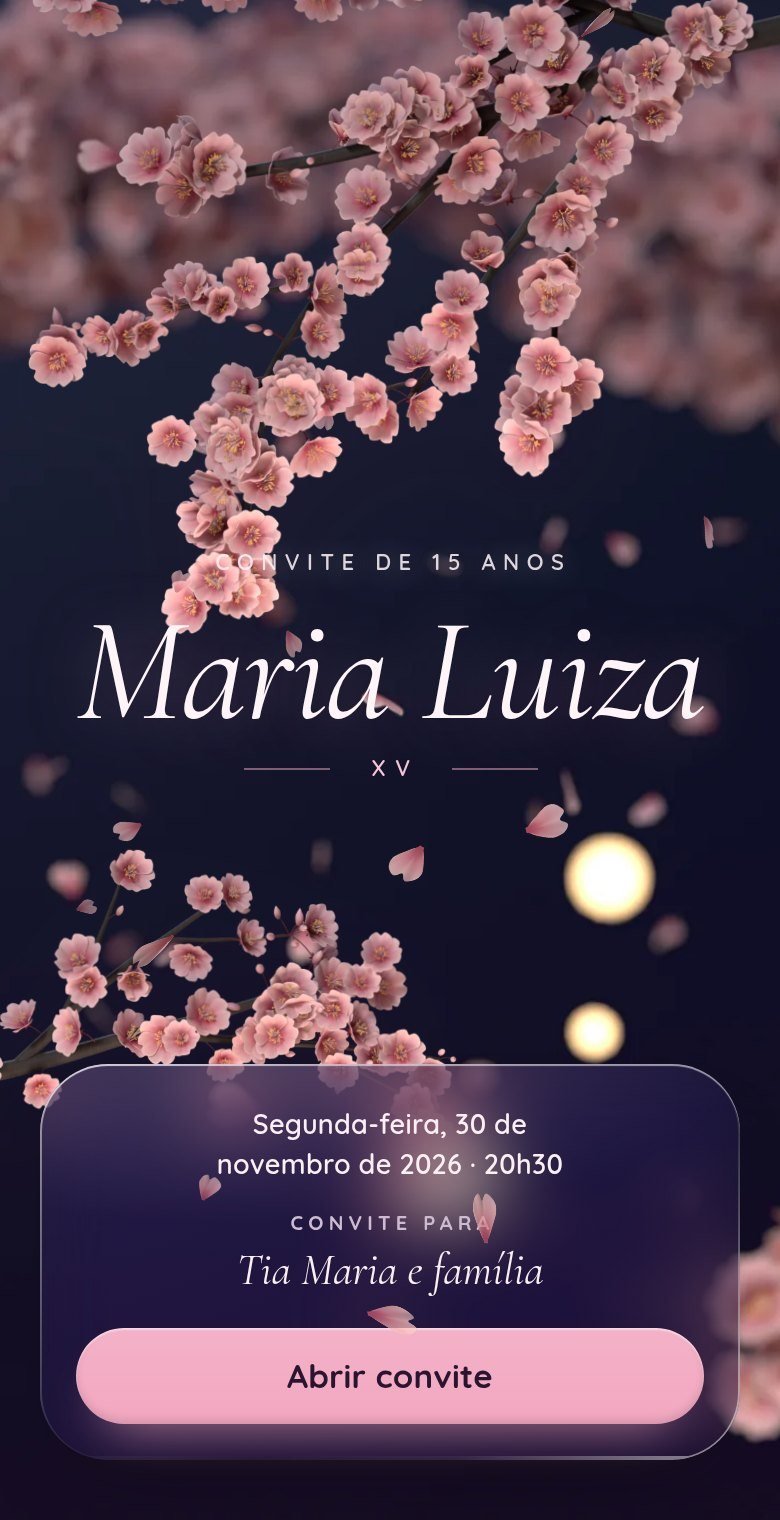 Capa do tema Sakura na versão Noite de sakura