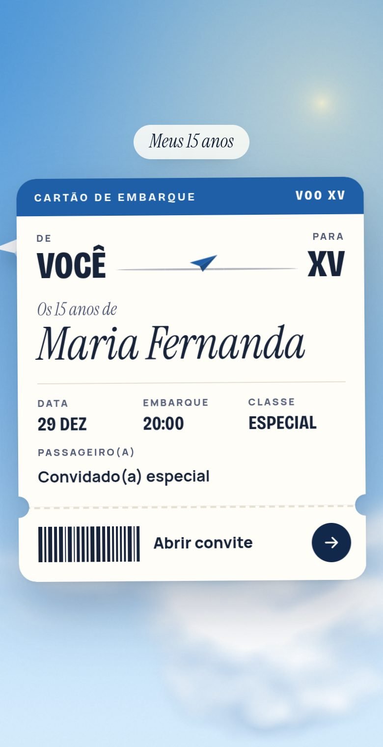 Capa do tema Voo XV