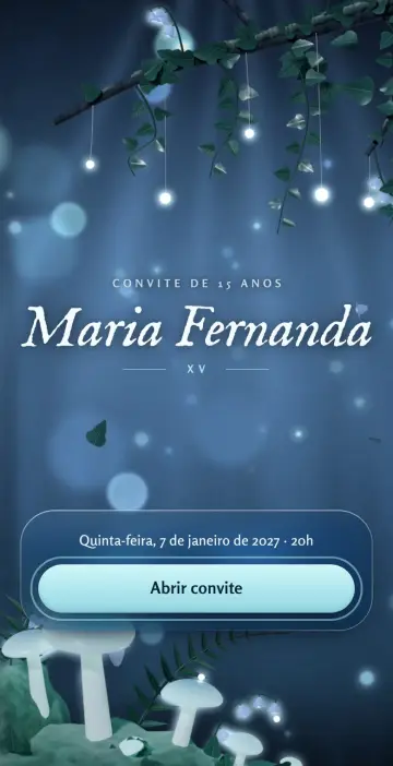 Capa do tema Floresta Encantada na versão Luar Azul
