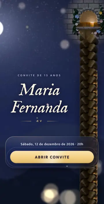 Capa do tema Trança Dourada na versão Noite estrelada