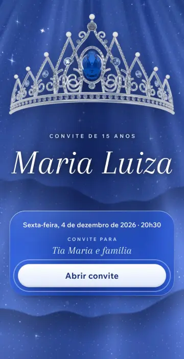 Capa do tema Vestido de Princesa na versão Azul royal